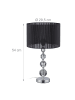 relaxdays Tischlampe in Schwarz/ Silber - (H)54 x Ø29,5 cm