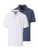 Casa moda Poloshirt Basic in Blau / weiß