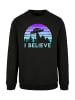 F4NT4STIC Sweatshirt I BELIEVE UFO Alien Raumschiff Retro in schwarz