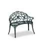 relaxdays Gartenbank in Schwarz/ Grün - (B)99 x (H)79 x (T)56 cm