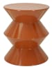 Mauro Ferretti Glänzender orangefarbener Couchtisch aus Metall, Ø 37,5 x 45 cm