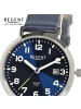 Regent Armbanduhr-Analog dunkelblau mittel (ca. 31,3mm) Regent Lederarmband