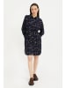 Finn Flare Langarm Kleid Basic in dark blue
