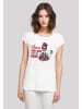 F4NT4STIC Extended Shoulder T-Shirt Anti Valentinstag Roses are red in weiß