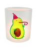 Mr. & Mrs. Panda Teelichthalter Glas Avocado Party Zeit ohne Spruch in Transparent
