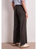 Street One High Waist Wide Leg Hose aus Leinen in Braun