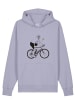 wat? Apparel Sweatshirt Fahrrad und Pizza in Lavender