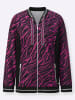creation L Jacke in magenta-schwarz-bedruckt