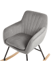 Beliani Schaukelstuhl LIARUM in Grau/Schwarz/Braun - (W) 60 x (H) 82 x (L) 74 cm