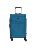 D&N Travel Line 9204 - 4-Rollen-Trolley M 66 cm erw. (schwarz) in blau