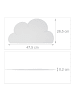 relaxdays 2 x Platzdeckchen "Wolke" in Hellgrau - (B)47,5 x (T)26,5 cm