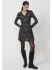 KOROSHI Kurzes bedrucktes Minikleid mit langen Ärmeln in bunt
