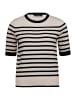 Betty Barclay Feinstrickpullover kurzarm in Patch Beige/Black