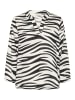 Kaffe Kurzarm-Bluse KAjanne Regular fit in Chalk/Black Animal