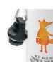 Mr. & Mrs. Panda Kindertrinkflasche Fuchs Laterne mit Spruch in Weiß