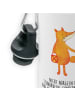 Mr. & Mrs. Panda Trinkflasche Fuchs Laterne mit Spruch in Weiß