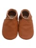 Yalion Baby Leder Krabbelschuhe, mit rutschfester harter Sohle – Braun