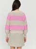 MAZINE Cardigan Mala Striped in bubble gum/ eggshell