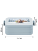 Mr. & Mrs. Panda Bentobox Pinguin Winter Pommes Design ohne Spruch in Blau Pastell