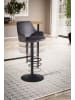 FineBuy Barstuhl in Grau / Samt / 45x45x106