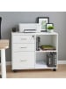 relaxdays Rollcontainer in Weiß - (B)80 x (H)66 x (T)40 cm