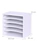 relaxdays Dokumentenablage in Weiß - (B)35,5 x (H)33 x (T)25 cm