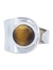 mantraroma 925er Silber - Ringe verstellbar mit Tigerauge