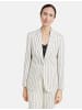 Gerry Weber Blazer Langarm gefüttert in Ecru/Weiss/Schwarz Streifen