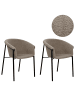 Beliani 2er-Set Esszimmerstuhl AMES in Beige/Schwarz