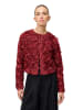 Zero  Bolerojacke mit 3D Blumen in Cabernet