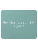 Mr. & Mrs. Panda Maus-Pad Spruch Freude Schön mit Spruch in Meeresbrise
