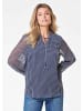 GOLDNER Bluse Bluse in marine / weiß / gemustert