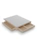 relaxdays Puzzlebrett in Natur/ Grau - (B)79 x (H)6,5 x (T)56 cm