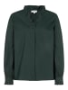 More & More elegante, feminine Bluse, Rüschenkragen in dark green