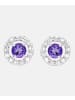 Diamant L'éternel Ohrringe aus 375 Weißgold mit 0.13 Karat Diamant mit Amethyst
