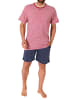 NORMANN kurzarm Schlafanzug Shorty Loungewear - 72095 in rot