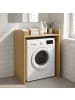 relaxdays Waschmaschinenschrank in Hellbraun - (B)66 x (H)97 x (T)61 cm