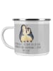 Mr. & Mrs. Panda Teetasse 10. Hochzeitstag Rosenhochzeit mit Spruch in Heather Grey
