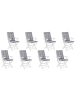 Beliani 8er-Set Auflagen MAUI PREMIUM in Grau