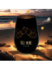 Mr. & Mrs. Panda Teelichtglas Biene Liebe mit Spruch in Schwarz