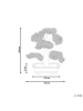 Beliani Kunstpflanze PINE in Grün/Schwarz - (W) 34 x (H) 44 x (L) 7 cm