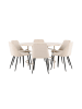 ebuy24 Essgruppe Copenhagen (7-teilig) Whitewash 140 x 140 cm