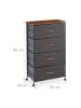 relaxdays Schubladenschrank in Grau - (B)58 x (H)93 x (T)30 cm