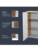 Fackelmann Doppel-Midischrank MILANO in hellbraun-60,2(B)x82,6(H)x32(T)cm