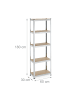 relaxdays 2 x Schwerlastregal in Silber - (B)60 x (H)180 x (T)30 cm