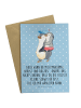Mr. & Mrs. Panda Grußkarte Pinguin Kleine Schwester mit Spruch in Blau Pastell