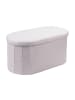relaxdays Sitzbank in Weiß - (B)76 x (H)38 x (T)38 cm