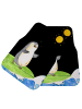 Mr. & Mrs. Panda Automatte Pinguin Surfer ohne Spruch in Schwarz