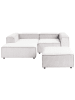 Beliani 3-tlg Modulsofa ARDAL in Weiß/Schwarz