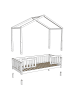 58 aufm Kessel HAUSBETT Kapua 140x200 mit Bettschublade Rausfallschutz Kiefer massiv
